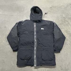 Vintage 90s First Down Sixty-Four Black Feather  Down Parka Jacket Large